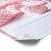 Poster Baby shower photo Pink Boho Spring Nature (Coin)