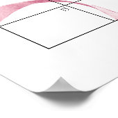 Poster Baby shower Pink Bow Devinez Date d'échéance Calen (Coin)