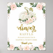 Poster Baby shower Pink Gold Diaper Jeu (Devant)