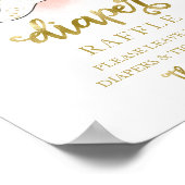 Poster Baby shower Pink Gold Diaper Jeu (Coin)
