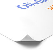 Poster Baby shower Popcicule de crème glacée aux fruits m (Coin)