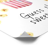 Poster Baby shower Popcorn - Devinez le gâchis sucré (Coin)