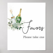 Poster Baby shower Poppin' Bottles Faveurs (Devant)