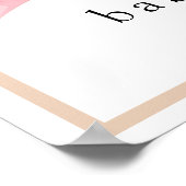 Poster Baby shower Posh Pink Coquette Bow Bienvenue (Coin)