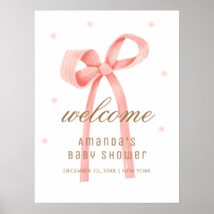 Poster Baby shower Pot Pot Pow Bébé Oh mignon Bienvenue
