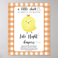 Baby shower poulet - Jeu de couches tard la nuit