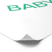 Poster Baby shower pour garçon Lion aquarelle (Coin)