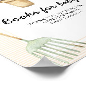 Poster Baby shower pousse - livres pour bébé (Coin)