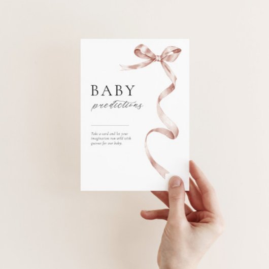 Poster Baby shower prédictions signe de table avec concep