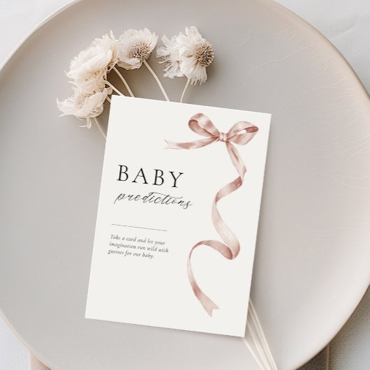 Poster Baby shower prédictions signe de table avec concep