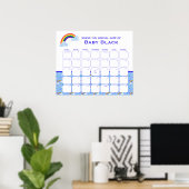 Poster Baby shower Rainbow Storm Devine La Date D'Échéanc (Bureau à domicile)