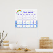 Poster Baby shower Rainbow Storm Devine La Date D'Échéanc (Cuisine)