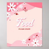 Poster Baby shower Retro Sweetheart (Devant)