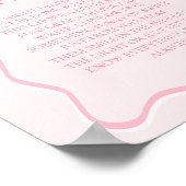 Poster Baby shower rose Bow Late Night Diapers Partie (Coin)