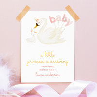Baby shower rose rose cygne Little Princess