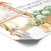 Poster Baby shower rustique de ferme cultivé localement (Coin)