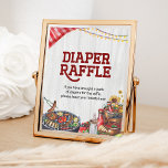 Poster Baby shower rustique Jardin barbecue à roulettes<br><div class="desc">Poster de Baby shower rustique du Jardin barbecue de couches.</div>