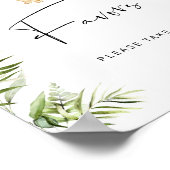 Poster Baby shower Safari animaux (Coin)