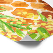 Poster Baby shower safari Cute Giraffe signe de bienvenue (Coin)