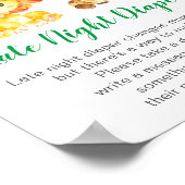 Poster Baby shower Safari sauvage Jungle (Coin)