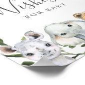 Poster Baby shower Safari Voeux Pour Bébé Signal (Coin)