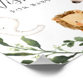 Poster Baby shower Safari Voeux Pour Bébé Signal (Coin)