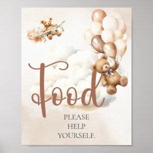Poster Baby shower SIGNALER ALIMENTATION AIDEZ-VOUS À POR