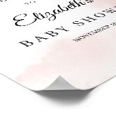 Poster Baby shower signe de bienvenue boho blush rose flo (Coin)