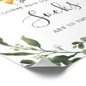 Poster Baby shower Sleepy Sloth Devine Combien De Chausse (Coin)