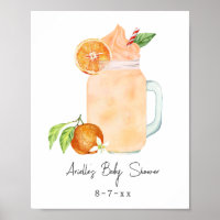 Baby shower Smoothie Orange Little Cutie Bienvenue