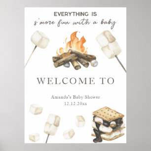 Poster Baby shower S'more fun Bienvenue