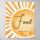 Poster Baby shower solaire (Devant)