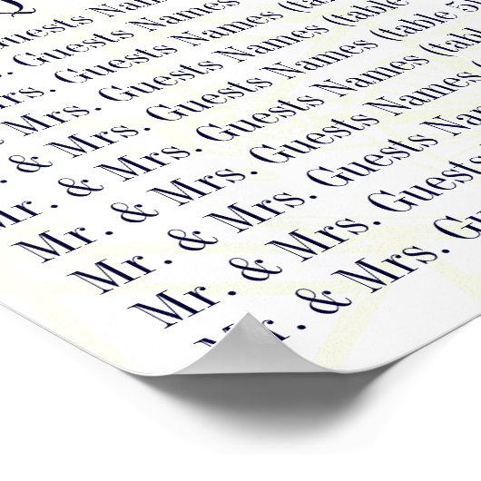 Poster Baby shower Spécial Événement Guest Seating Chart (Coin)