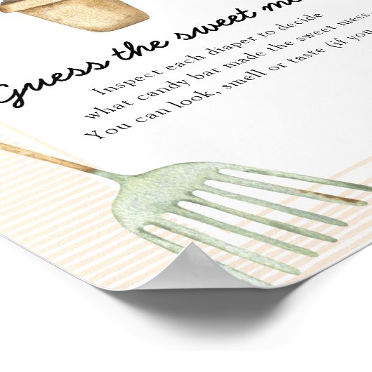 Poster Baby shower Sprout - Devinez le doux désordre (Coin)