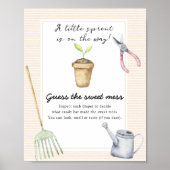 Poster Baby shower Sprout - Devinez le doux désordre (Devant)