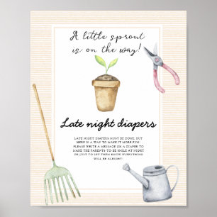 Poster Baby shower Sprout - Late night couches jeu