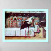 POSTER BABY SHOWER STORK 3 (Devant)