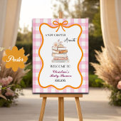 Poster Baby shower Storybook 'A New Chapter'