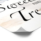 Poster baby shower sucreries et friandises à feuillage pe (Coin)