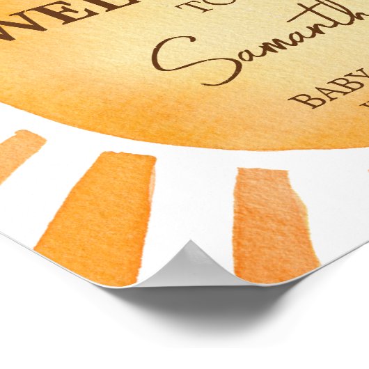 Poster Baby shower Sunshine (Coin)