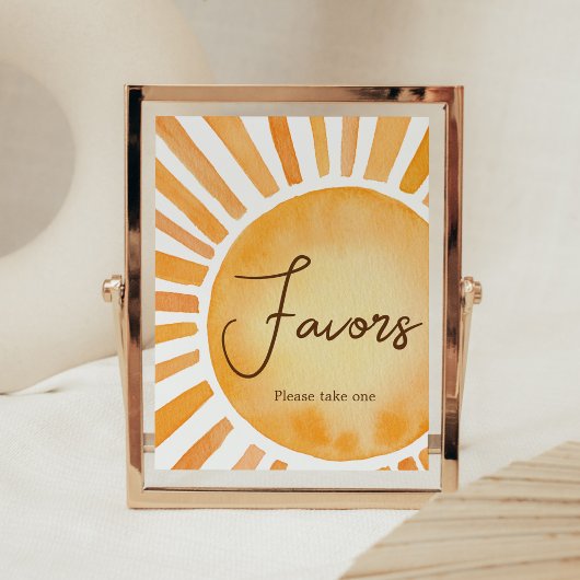 Poster Baby shower Sunshine Faveurs