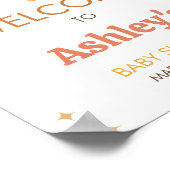 Poster Baby shower Sunshine Retro Boho Bienvenue (Coin)