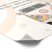 Poster baby shower super rétro les années 70 thème consei (Coin)