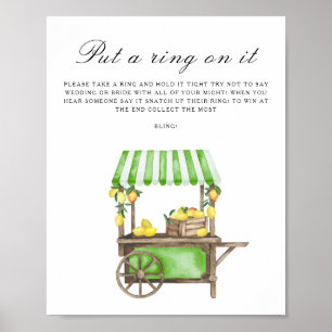 Poster Baby shower sur le thème des agrumes - Mettez un a