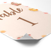 Poster Baby shower sur les animaux de ferme Numéro de tab (Coin)