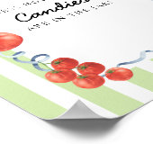 Poster Baby shower Tomate Devinez combien de bonbons (Coin)
