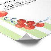 Poster Baby shower Tomate Devinez le doux désordre (Coin)