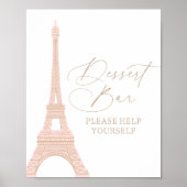 Poster Baby shower Tour Eiffel - Descriptif Panneau bar (Devant)
