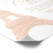 Poster Baby shower Tour Eiffel Paris Repas de Chevalier P (Coin)