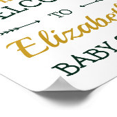 Poster Baby shower tropical d'animaux de la Jungle (Coin)